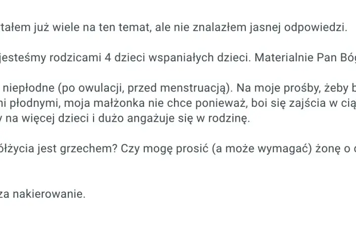 Czy antykoncepcja to grzech ciężki? Wyjaśnienie nauczania Kościoła katolickiego