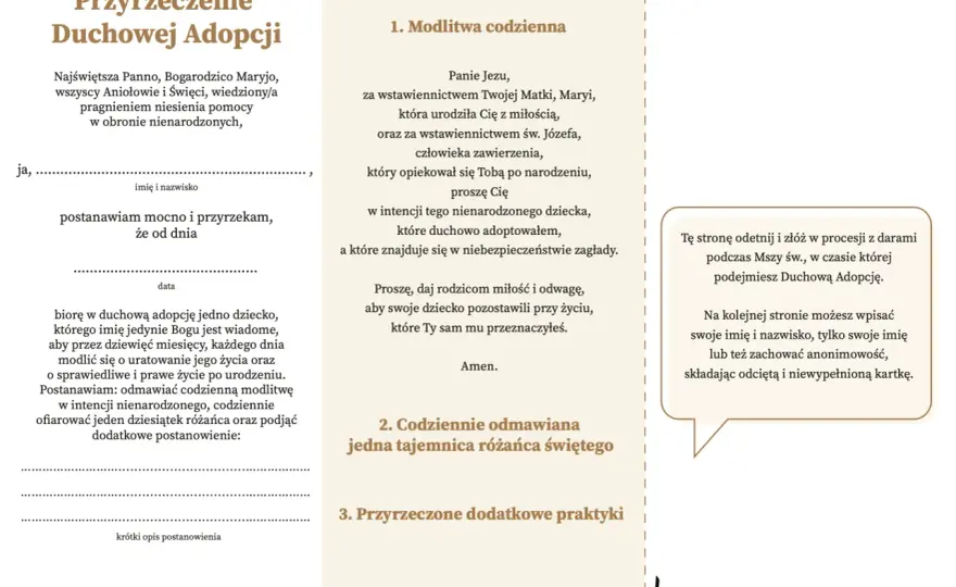 Duchowa adopcja dziecka poczętego - Jak wytrwać 9 miesięcy?