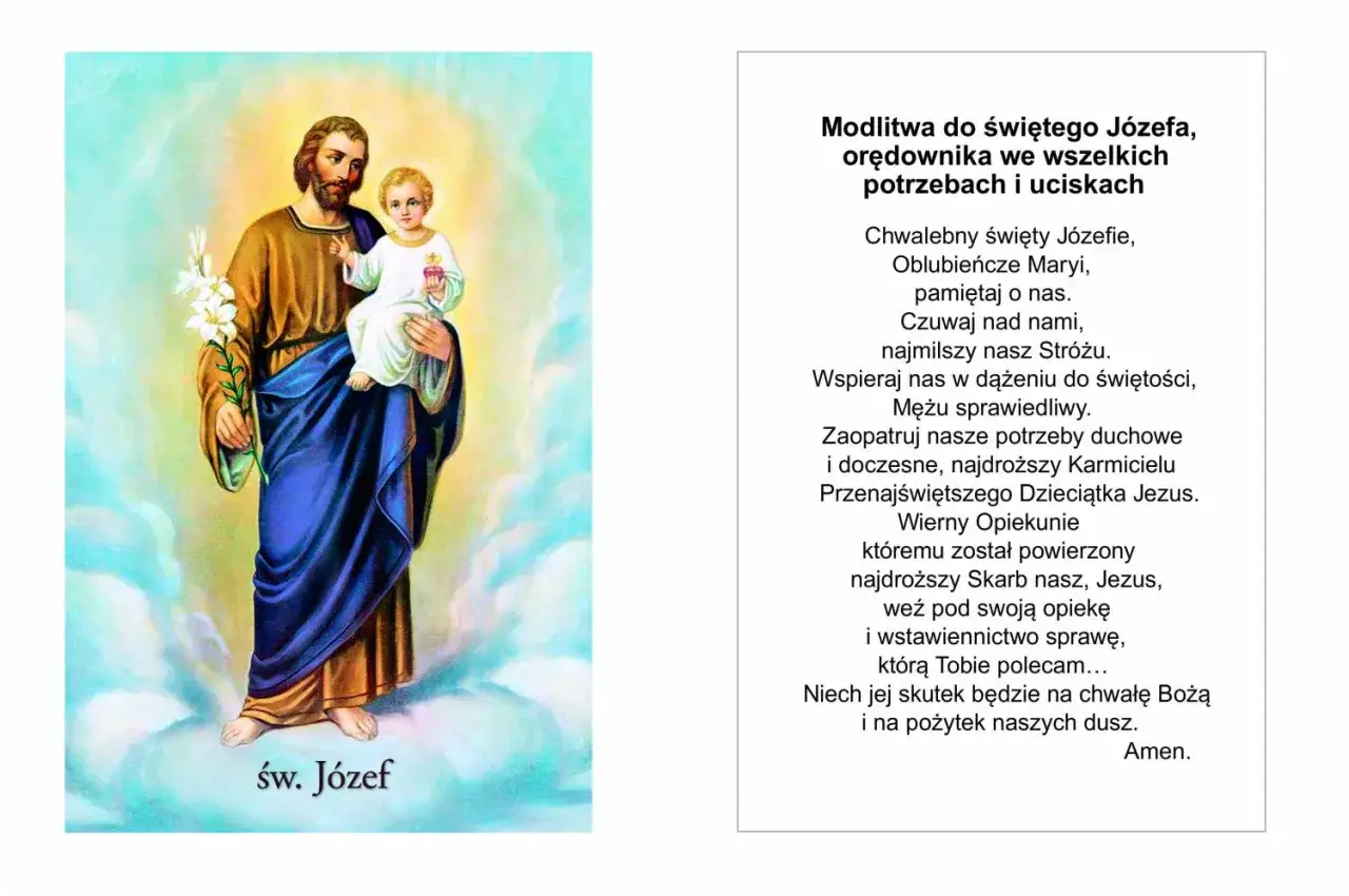 Św. Józef z Dzieciątkiem Jezus, patron w sprawach trudnych i beznadziejnych. Modlitwa do św. Józefa.