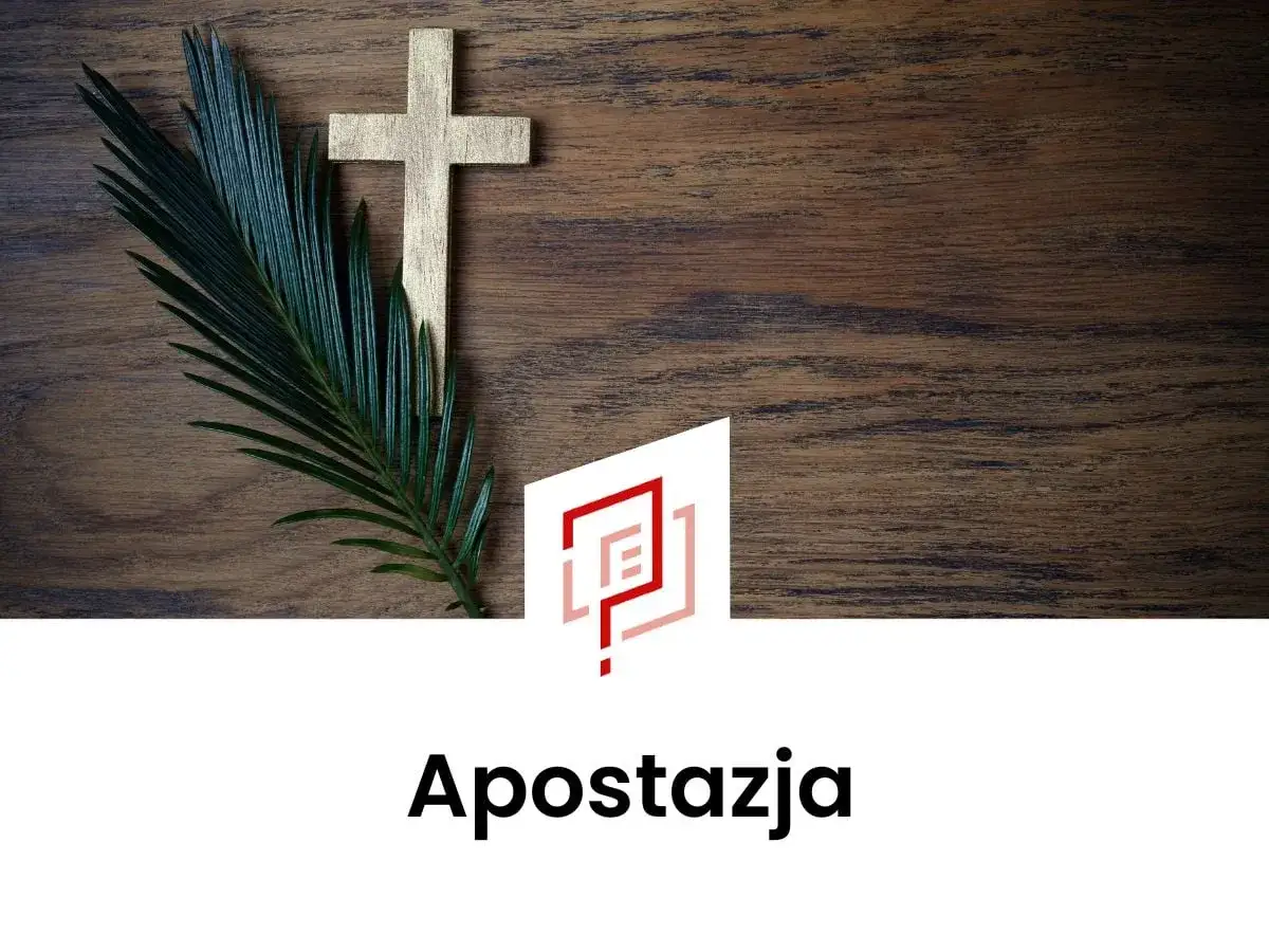 Drewniany krzyż i gałązka palmy symbolizują trudną decyzję o apostazji.
